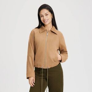Women's Suede Bubble Jacket - Universal Thread Brown S